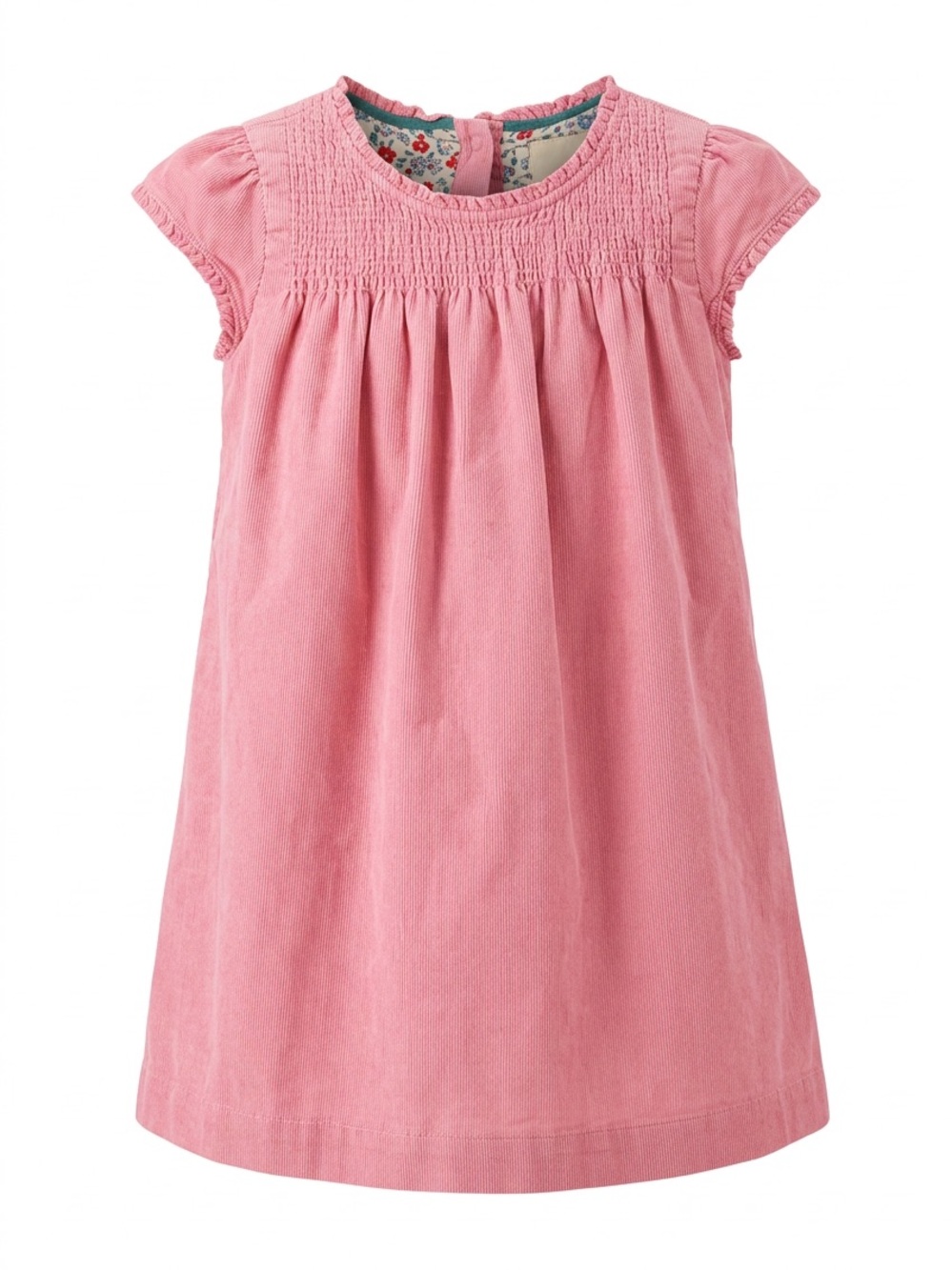 Boden Pink Smocked Corduroy Girls Dress